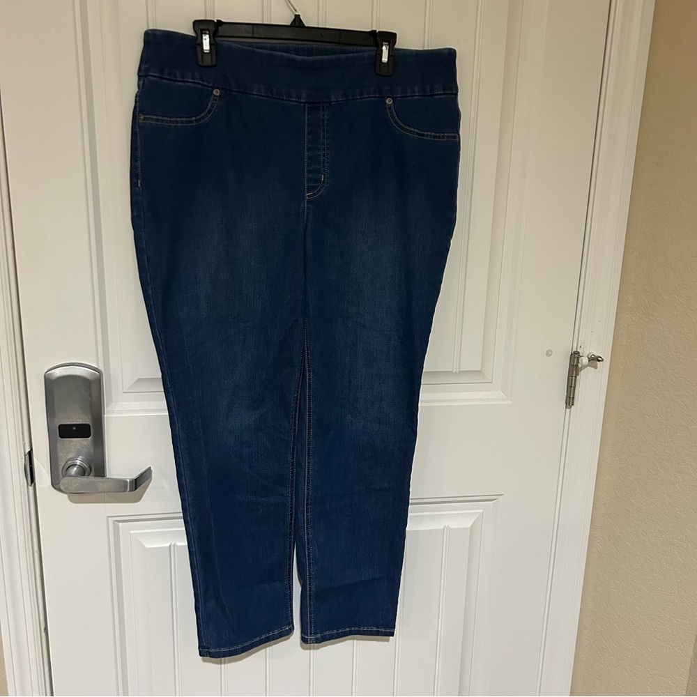 Chico’s Perfect Stretch Soft Jegging BluePull-On Anke Pants Size 14